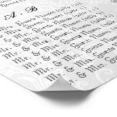 Lila Damasketsitzkarte Poster (Ecke)