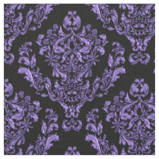 Lila Damast auf schwarzem oder *Any Stoff (Nahaufnahme)