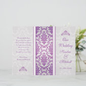 Lila Damast auf Silberhochzeit (Stehend Vorderseite)