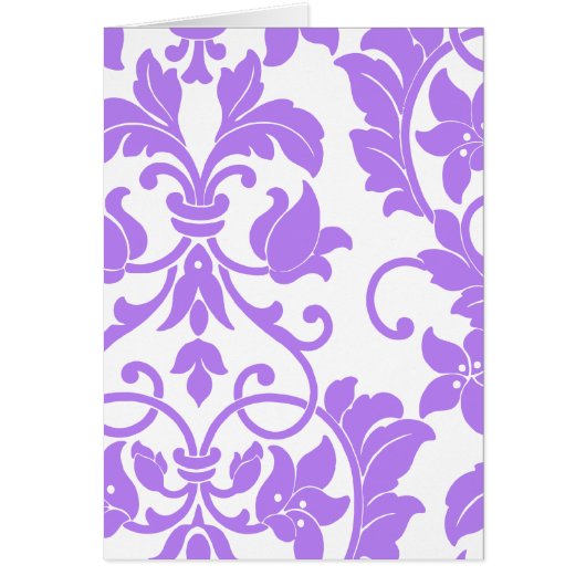 Lila Damast auf Weiß (Vorne)