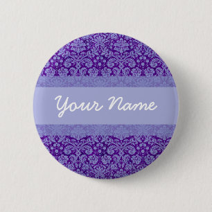 Lila Damast Button