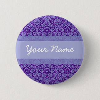 Lila Damast Button