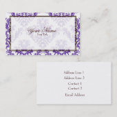 Lila Damast-Geschäfts-Karte Visitenkarte (Vorne/Hinten)