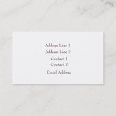 Lila Damast-Geschäfts-Karte Visitenkarte (Rückseite)