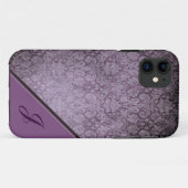 Lila Damast iPhone 5 Kasten Case-Mate iPhone Hülle (Rückseite (Horizontal))