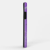 Lila Damast-Prinzessin Tiara Personalized Case (Hinten/Rechts)