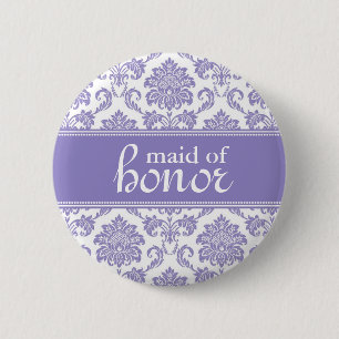 Lila Damast-Trauzeugin-Damast-Knopf Button