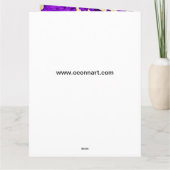 Lila Damastfotvorlage 16 . Geburtstag Dankeskarte (Rückseite)