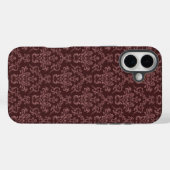 Lila Damastmuster Case-Mate iPhone Hülle (Rückseite (Horizontal))