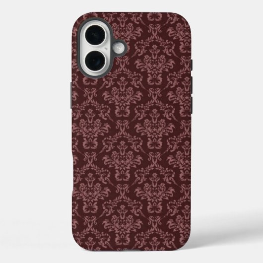 Lila Damastmuster Case-Mate iPhone Hülle (Rückseite)