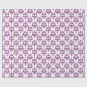 Lila Damastmuster Geschenkpapier (Flach)