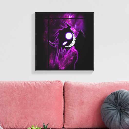 Lila Dämon Leinwanddruck (Insitu (Wohnzimmer))