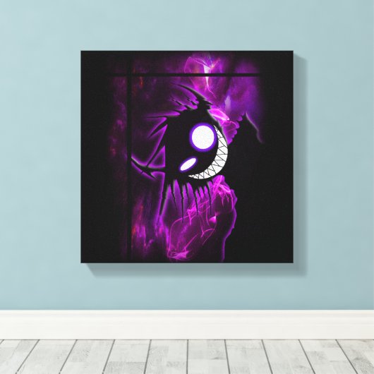 Lila Dämon Leinwanddruck (Insitu (Holzboden))