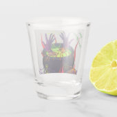 Lila Dämon Schnapsglas (Rückseite)