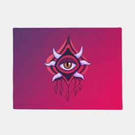 Lila Dämonenauge - Kunst des gotischen Okkultismus Fußmatte