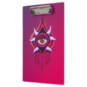 Lila Dämonenauge - Kunst des gotischen Okkultismus Klemmbrett (Links)