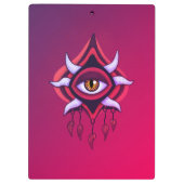 Lila Dämonenauge - Kunst des gotischen Okkultismus Klemmbrett (Rückseite)