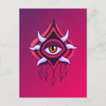 Lila Dämonenauge - Kunst des gotischen Okkultismus