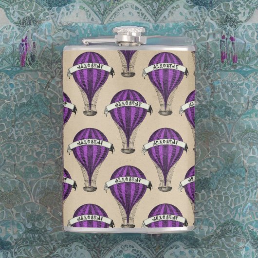 Lila Dampfluftschiffe Flachmann