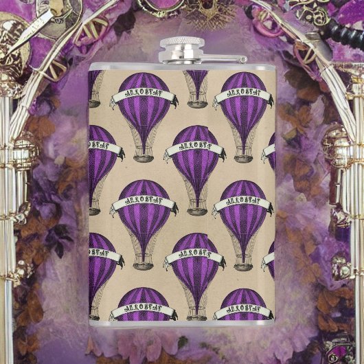 Lila Dampfluftschiffe Flachmann