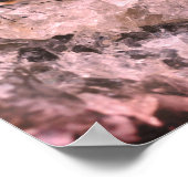 Lila Damselfly auf dem Quarzfelsen Nah Poster (Ecke)