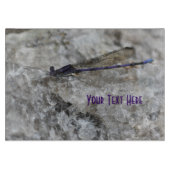 Lila Damselfly auf Quarznatur Schneidebrett (Vorderseite)