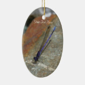 Lila Damselfly-Libellen-Natur-Verzierung Keramikornament (Rechts)