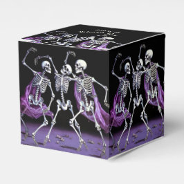 Lila Dancing Skeletons Gothic Wedding Geschenkschachtel
