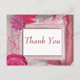 Lila Dank an Rustic Postkarte