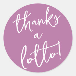 Lila Danke an Lotto Sticker Lotterie Ticket Gefall