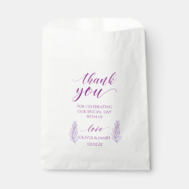 lila danke Gastgeschenk Hochzeit Tasche Geschenktütchen