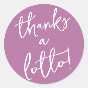 Lila Danke Lotto Aufkleber Lotterie Ticket Gefalle