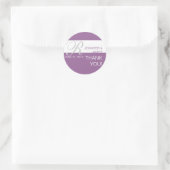 Lila Danke, Monogram Wedding Stickers (Tasche)