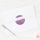 Lila Danke, Monogram Wedding Stickers (Umschlag)