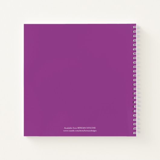 Lila Danke, Pastor 1. Lady Notebook Notizblock (Rückseite)