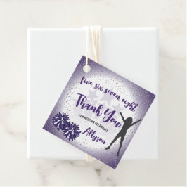 Lila Dankeschön an die Geburtstagspartei Geschenkanhänger