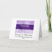 Lila Dankeschön-Karten Dankeskarte (Rückseite)
