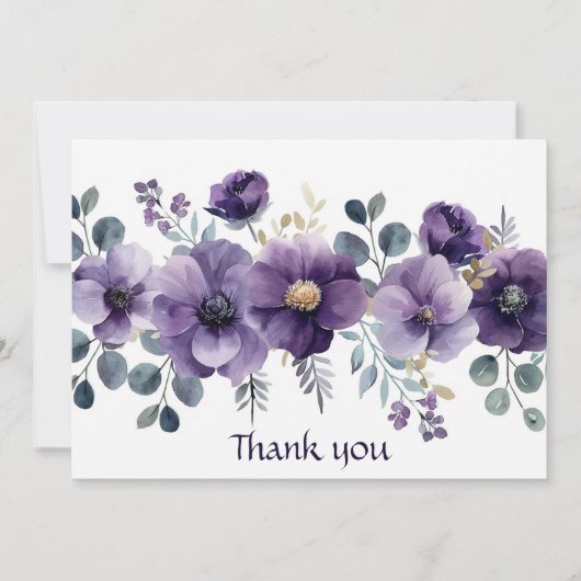 Lila Dankeskarte (Vorderseite)