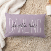 Lila Darling Monogram Lendenkissen (Decke)