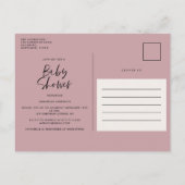 Lila Darstellung der Duschwasserfarbe Einladungspostkarte (Rückseite)