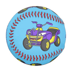 Lila Darstellung des Cartoon von Quad Baseball