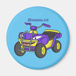 Lila Darstellung des Cartoon von Quad Magnet