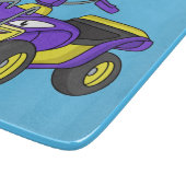 Lila Darstellung des Cartoon von Quad Schneidebrett (Ecke)