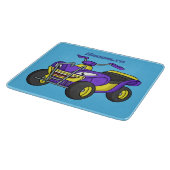 Lila Darstellung des Cartoon von Quad Schneidebrett (Ecke)