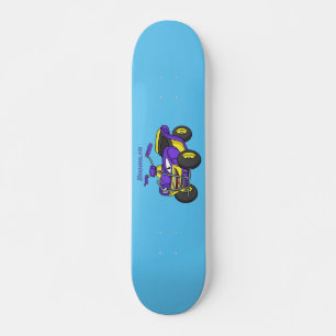 Lila Darstellung des Cartoon von Quad Skateboard