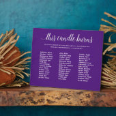 Lila, dass diese Kerze die Wiedersehen der Klasse  Fotoplatte (Seite)