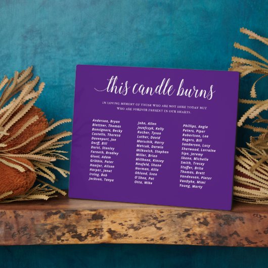 Lila, dass diese Kerze die Wiedersehen der Klasse  Fotoplatte (Seite)