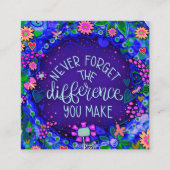 Lila, dass Sie eine andere Kinderkarte erstellen Quadratische Visitenkarte (Vorderseite)