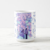 Lila Datum Kaffeetasse (Mittel)