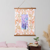 Lila Datum Wandteppich Mit Holzrahmen (Schlafzimmer)